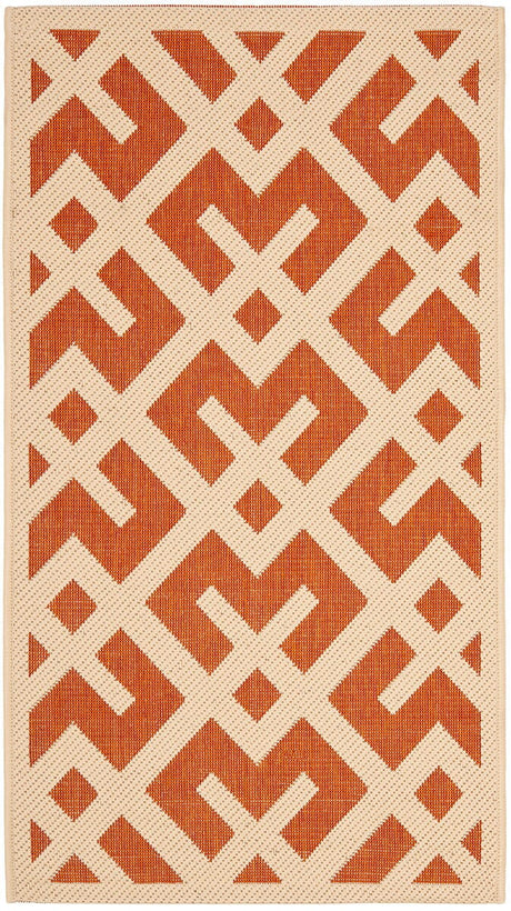 Safavieh Courtyard Cy6915 - 231 Terracotta / Bone Rugs - Safavieh - cy6915 - 231 - 5r