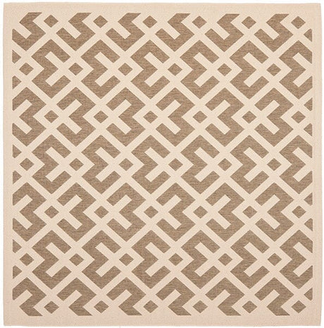 Safavieh Courtyard Cy6915 - 232 Brown / Bone Rugs - Safavieh - cy6915 - 232 - 4sq