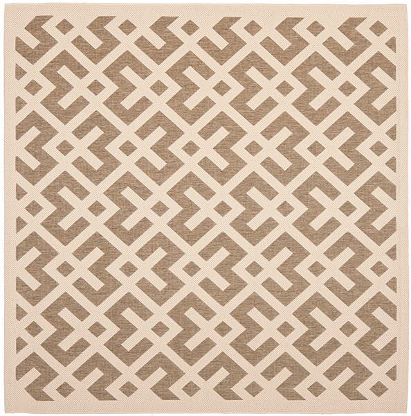 Safavieh Courtyard Cy6915 - 232 Brown / Bone Rugs - Safavieh - cy6915 - 232 - 4sq