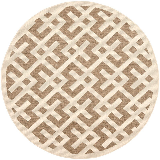 Safavieh Courtyard Cy6915 - 232 Brown / Bone Rugs - Safavieh - cy6915 - 232 - 5r