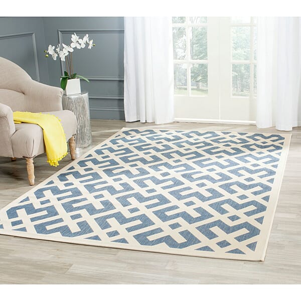 Safavieh Courtyard Cy6915 - 233 Blue / Bone Rugs - Safavieh - cy6915 - 233 - 2