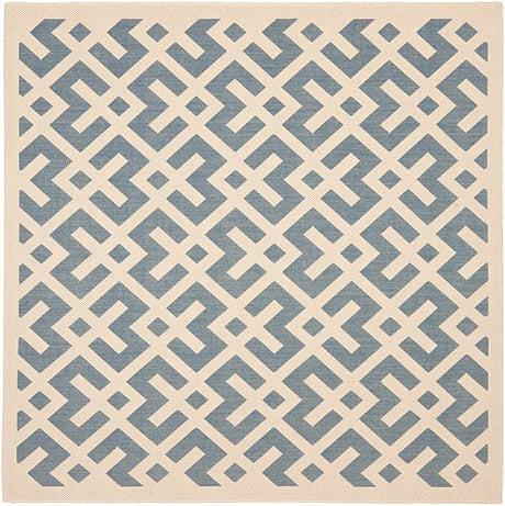 Safavieh Courtyard Cy6915 - 233 Blue / Bone Rugs - Safavieh - cy6915 - 233 - 4sq