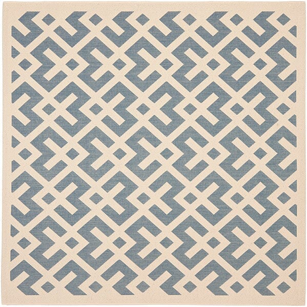 Safavieh Courtyard Cy6915 - 233 Blue / Bone Rugs - Safavieh - cy6915 - 233 - 4sq