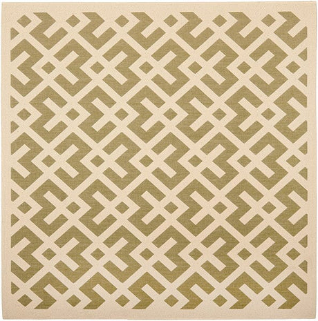Safavieh Courtyard Cy6915 - 234 Green / Bone Rugs - Safavieh - cy6915 - 234 - 4sq