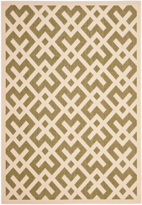 Safavieh Courtyard Cy6915 - 234 Green / Bone Rugs - Safavieh - cy6915 - 234 - 4sq