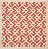 Safavieh Courtyard Cy6915 - 238 Red / Bone Rugs - Safavieh - cy6915 - 238 - 4sq