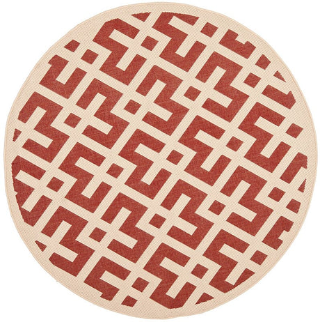 Safavieh Courtyard Cy6915 - 238 Red / Bone Rugs - Safavieh - cy6915 - 238 - 5r