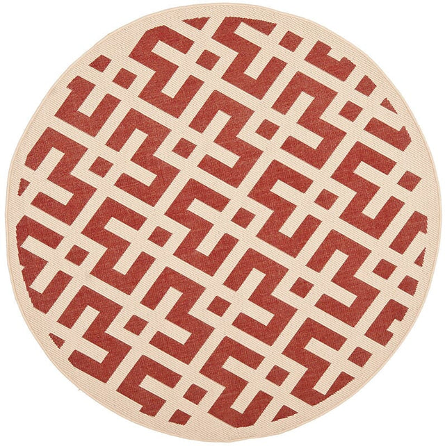 Safavieh Courtyard Cy6915 - 238 Red / Bone Rugs - Safavieh - cy6915 - 238 - 5r