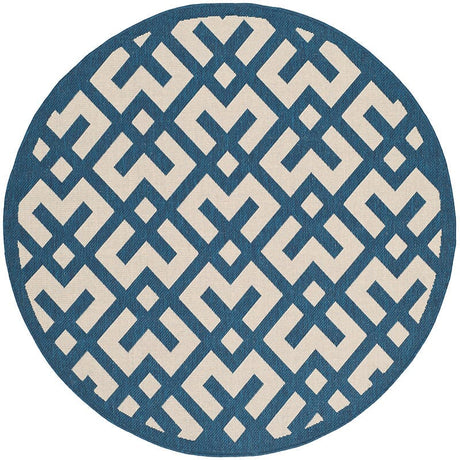 Safavieh Courtyard Cy6915 - 268 Navy / Beige Rugs - Safavieh - cy6915 - 268 - 5r