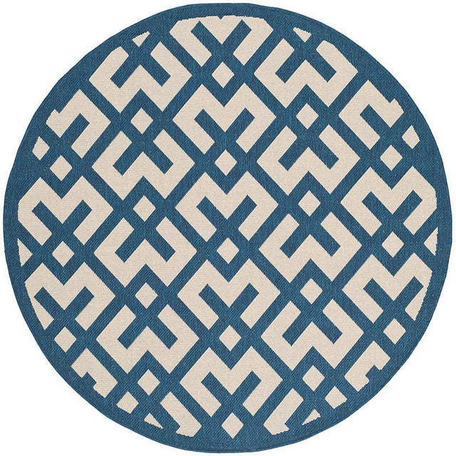 Safavieh Courtyard Cy6915 - 268 Navy / Beige Rugs - Safavieh - cy6915 - 268 - 5r