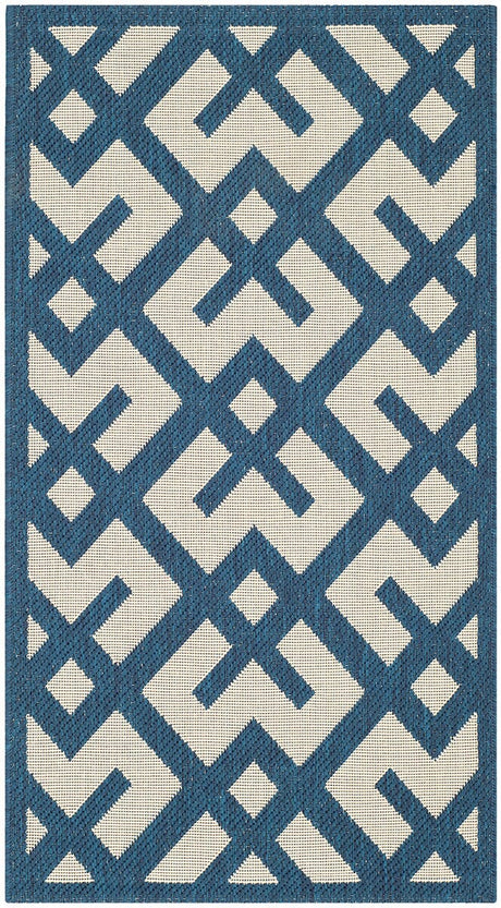 Safavieh Courtyard Cy6915 - 268 Navy / Beige Rugs - Safavieh - cy6915 - 268 - 5r
