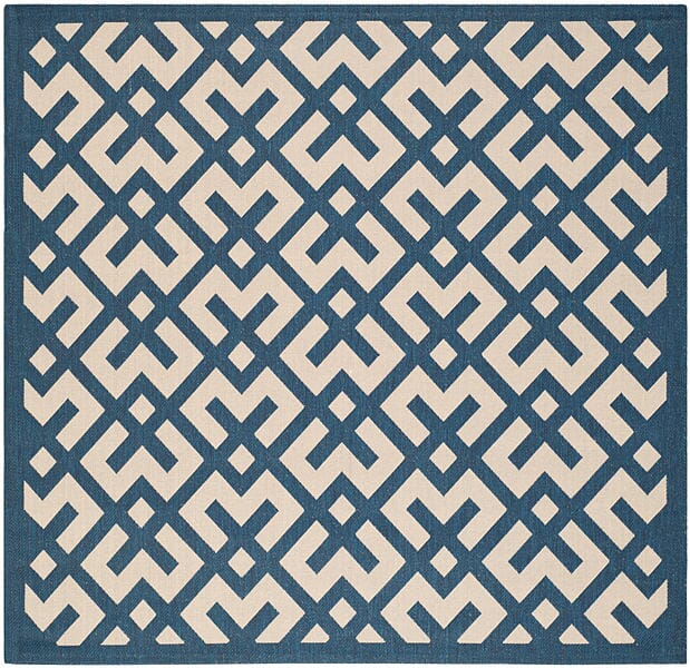 Safavieh Courtyard Cy6915 - 268 Navy / Beige Rugs - Safavieh - cy6915 - 268 - 7sq