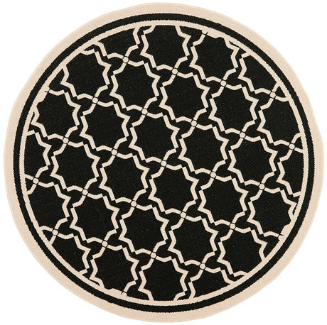 Safavieh Courtyard Cy6916 - 226 Black / Beige Rugs - Safavieh - cy6916 - 226 - 5r