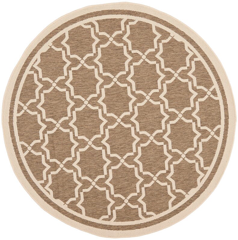 Safavieh Courtyard Cy6916 - 242 Brown / Bone Rugs - Safavieh - cy6916 - 242 - 5r