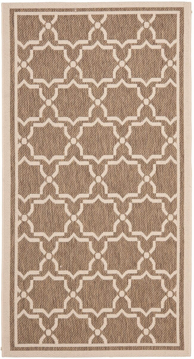 Safavieh Courtyard Cy6916 - 242 Brown / Bone Rugs - Safavieh - cy6916 - 242 - 5r