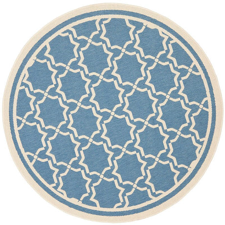 Safavieh Courtyard Cy6916 - 243 Blue / Beige Rugs - Safavieh - cy6916 - 243 - 5r