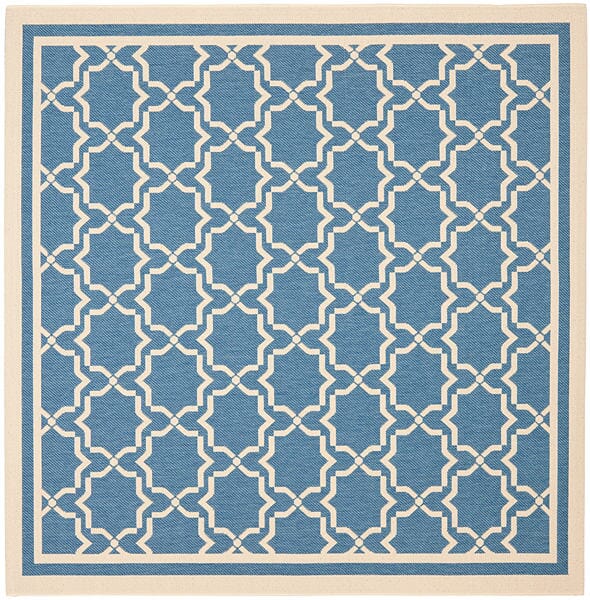 Safavieh Courtyard Cy6916 - 243 Blue / Beige Rugs - Safavieh - cy6916 - 243 - 7sq