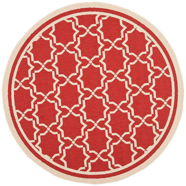 Safavieh Courtyard Cy6916 - 248 Red / Bone Rugs - Safavieh - cy6916 - 248 - 5r