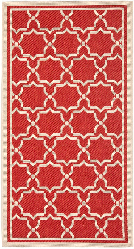 Safavieh Courtyard Cy6916 - 248 Red / Bone Rugs - Safavieh - cy6916 - 248 - 5r