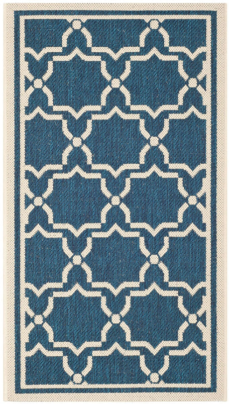 Safavieh Courtyard Cy6916 - 268 Navy / Beige Rugs - Safavieh - cy6916 - 268 - 5r