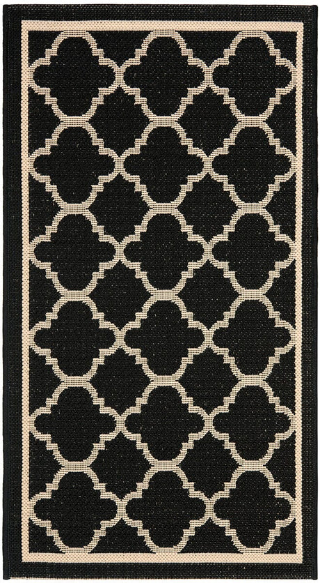 Safavieh Courtyard Cy6918 - 226 Black / Beige Rugs - Safavieh - cy6918 - 226 - 4r