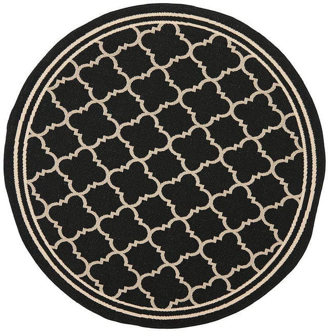 Safavieh Courtyard Cy6918 - 226 Black / Beige Rugs - Safavieh - cy6918 - 226 - 4r