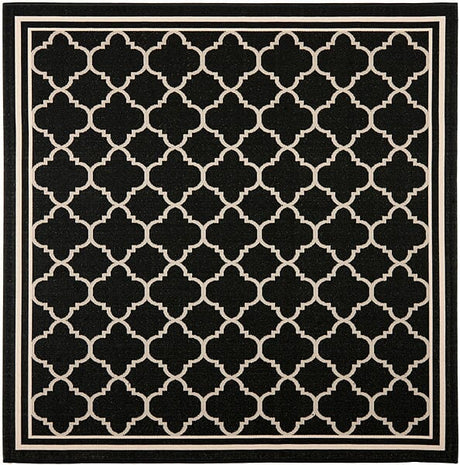 Safavieh Courtyard Cy6918 - 226 Black / Beige Rugs - Safavieh - cy6918 - 226 - 4sq