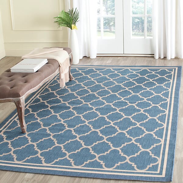 Safavieh Courtyard Cy6918 - 243 Blue / Beige Rugs - Safavieh - cy6918 - 243 - 2