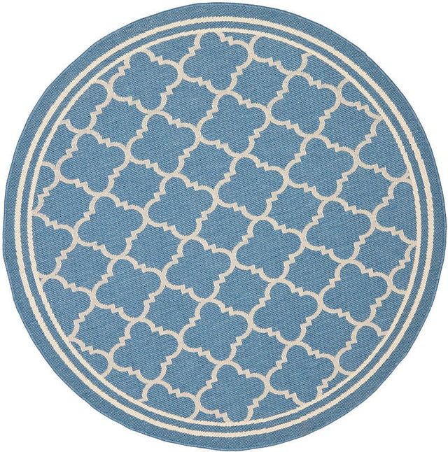 Safavieh Courtyard Cy6918 - 243 Blue / Beige Rugs - Safavieh - cy6918 - 243 - 4r