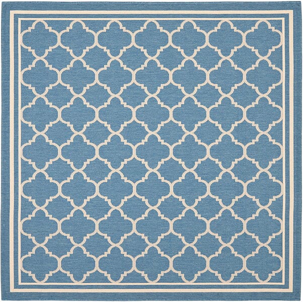 Safavieh Courtyard Cy6918 - 243 Blue / Beige Rugs - Safavieh - cy6918 - 243 - 4sq