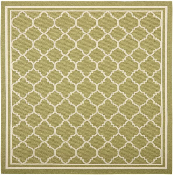 Safavieh Courtyard Cy6918 - 244 Green / Beige Rugs - Safavieh - cy6918 - 244 - 4sq