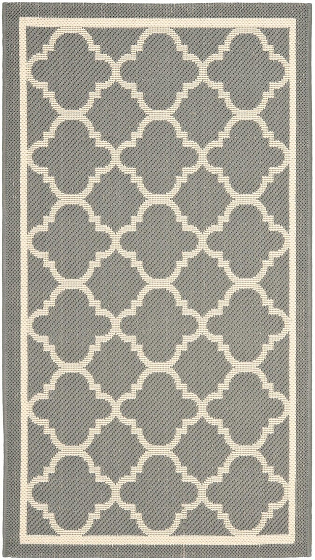 Safavieh Courtyard Cy6918 - 246 Anthracite / Beige Rugs - Safavieh - cy6918 - 246 - 4r