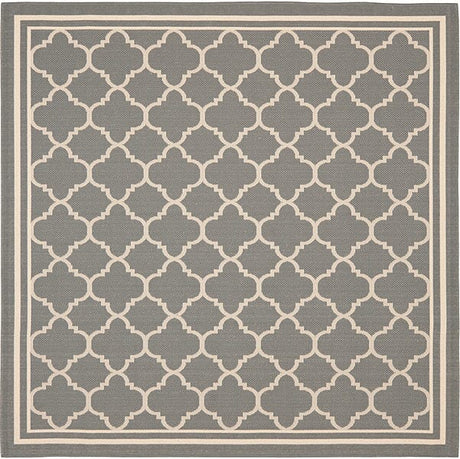 Safavieh Courtyard Cy6918 - 246 Anthracite / Beige Rugs - Safavieh - cy6918 - 246 - 4sq