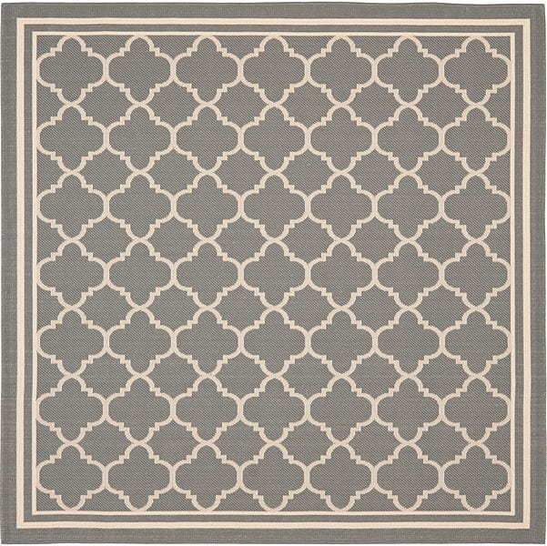 Safavieh Courtyard Cy6918 - 246 Anthracite / Beige Rugs - Safavieh - cy6918 - 246 - 4sq