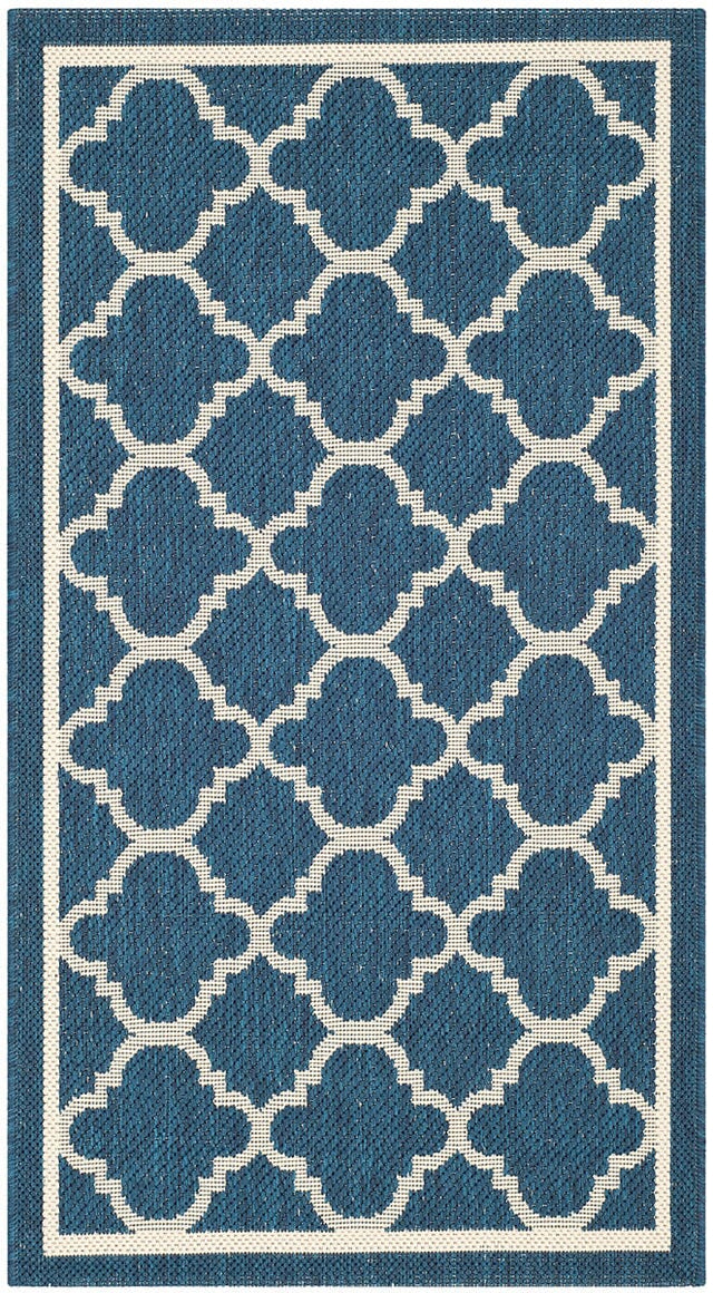 Safavieh Courtyard Cy6918 - 268 Navy / Beige Rugs - Safavieh - cy6918 - 268 - 4r