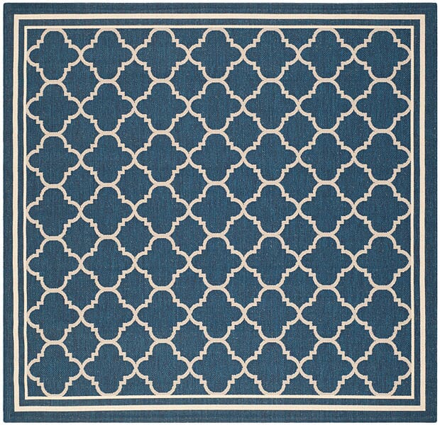 Safavieh Courtyard Cy6918 - 268 Navy / Beige Rugs - Safavieh - cy6918 - 268 - 4sq