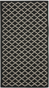 Safavieh Courtyard Cy6919 - 226 Black / Beige Rugs - Safavieh - cy6919 - 226 - 5r