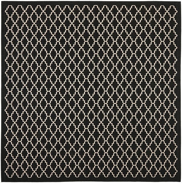 Safavieh Courtyard Cy6919 - 226 Black / Beige Rugs - Safavieh - cy6919 - 226 - 5sq