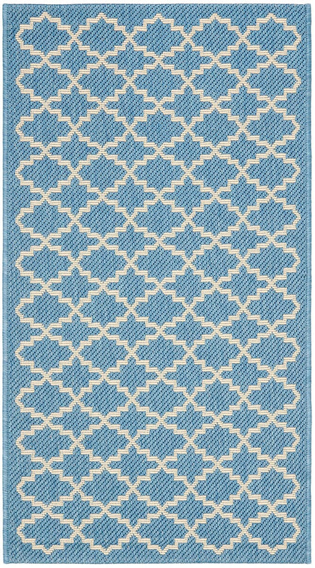 Safavieh Courtyard Cy6919 - 243 Blue / Beige Rugs - Safavieh - cy6919 - 243 - 4r