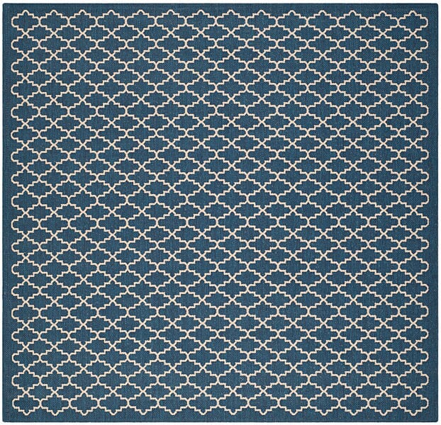 Safavieh Courtyard Cy6919 - 268 Navy / Beige Rugs - Safavieh - cy6919 - 268 - 4sq