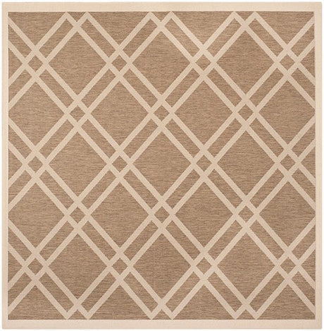 Safavieh Courtyard Cy6923 - 242 Brown / Bone Rugs - Safavieh - cy6923 - 242 - 8sq