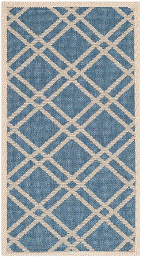 Safavieh Courtyard Cy6923 - 243 Blue / Beige Rugs - Safavieh - cy6923 - 243 - 8r