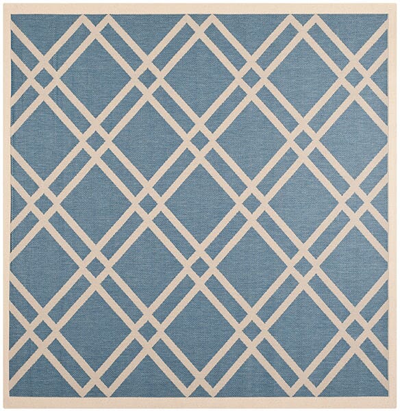 Safavieh Courtyard Cy6923 - 243 Blue / Beige Rugs - Safavieh - cy6923 - 243 - 8sq