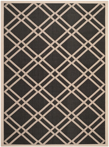 Safavieh Courtyard Cy6923 - 266 Black / Beige Rugs - Safavieh - cy6923 - 266 - 8r