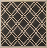 Safavieh Courtyard Cy6923 - 266 Black / Beige Rugs - Safavieh - cy6923 - 266 - 8sq