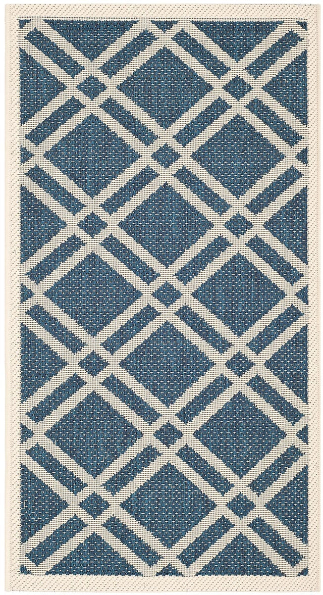 Safavieh Courtyard Cy6923 - 268 Navy / Beige Rugs - Safavieh - cy6923 - 268 - 4r