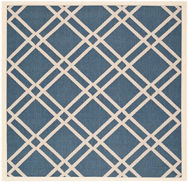 Safavieh Courtyard Cy6923 - 268 Navy / Beige Rugs - Safavieh - cy6923 - 268 - 4sq