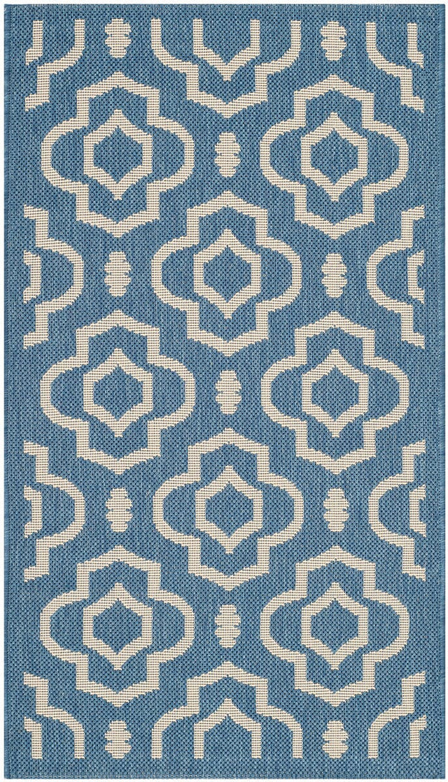 Safavieh Courtyard Cy6926 - 243 Blue / Beige Rugs - Safavieh - cy6926 - 243 - 8r