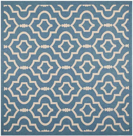 Safavieh Courtyard Cy6926 - 243 Blue / Beige Rugs - Safavieh - cy6926 - 243 - 8sq