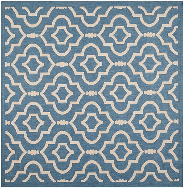 Safavieh Courtyard Cy6926 - 243 Blue / Beige Rugs - Safavieh - cy6926 - 243 - 8sq